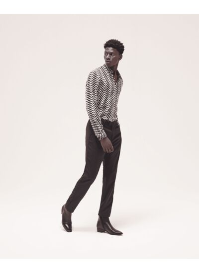 Pantalon Costume Avec Pipping Homme