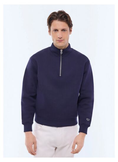 Pull col camionneur en jersey de coton