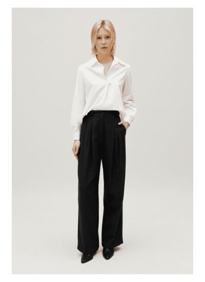 Blouse coton manches longues