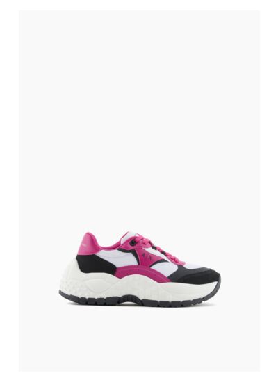 Baskets noires et rose