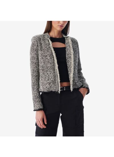 Veste Frangée En Tweed Hazela