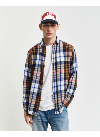 Regular Fit Checked Twill Shirt