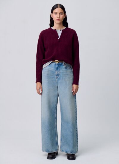 Claudie pierlot Pull maille col tunisien