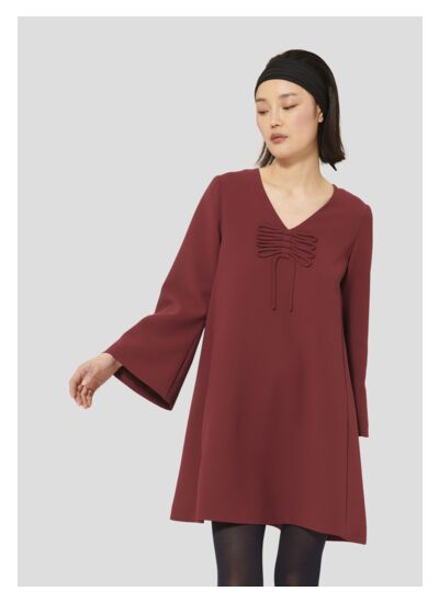 Robe Rolie-Bordeaux en Polyester