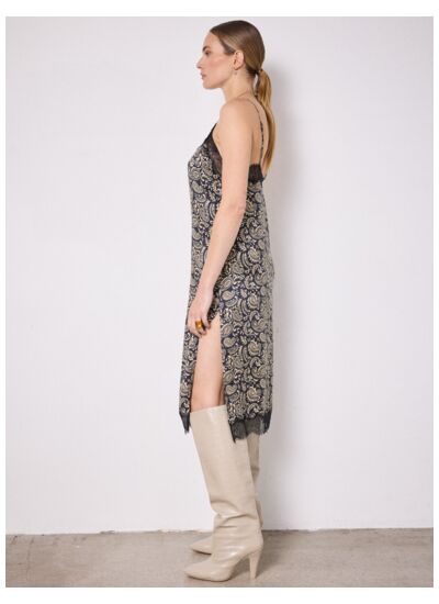 Robe satiné Ivy PAISLEY