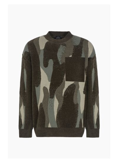 Pullover - camouflage vert