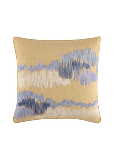 Yves Delorme - Housse de coussin en lin jaune, Horizons