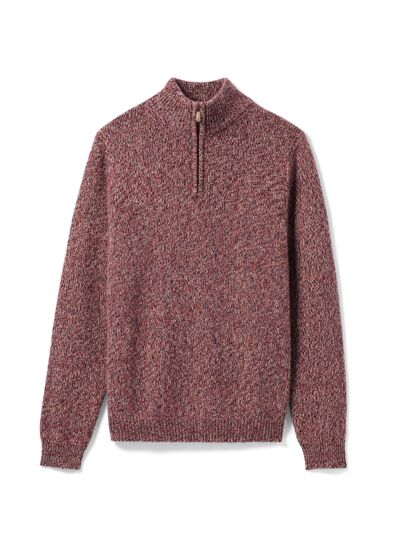 Pull camionneur mouliné - Homme - BRIQUE/MARINE/CARAMEL