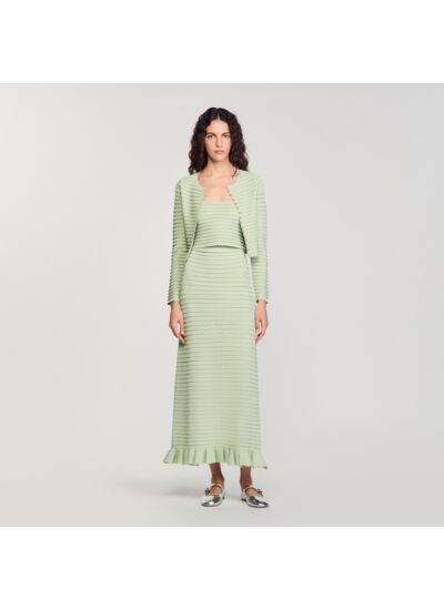 Top court en maille strassée