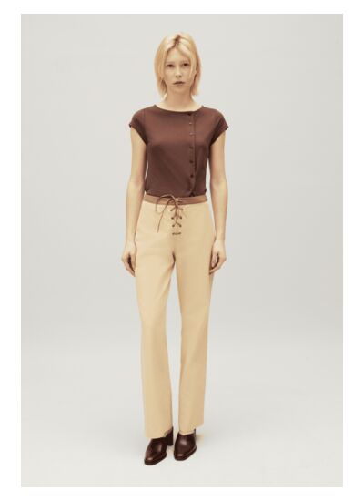 Pantalon lacé bicolore