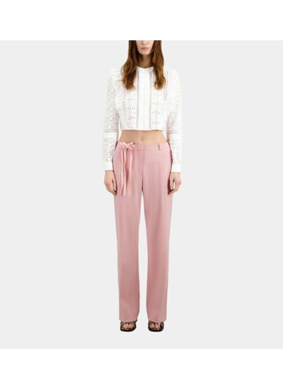 Chemise Blanche En Broderie Anglaise Femme