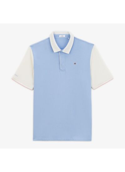 Maillot rugby manches courtes bicolore Landry crystal