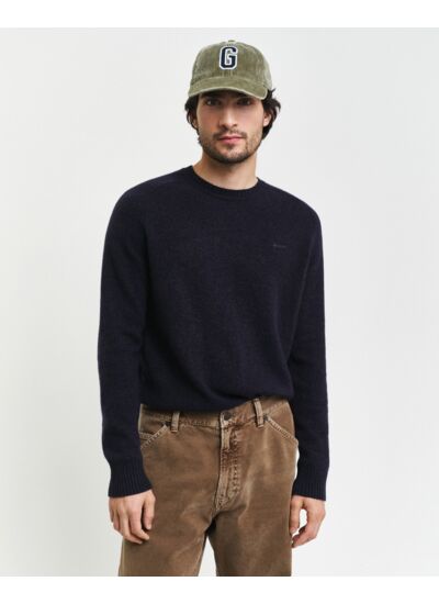 Pull ras du cou en laine mélangée