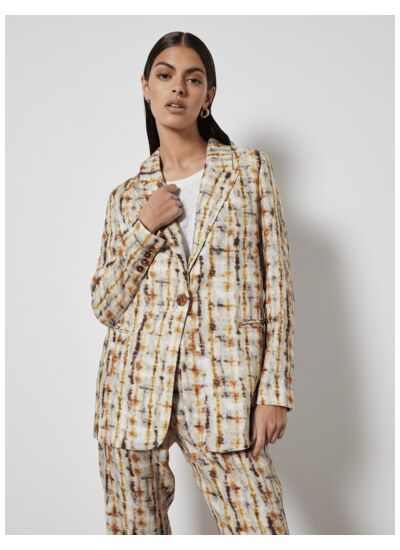 Veste blazer lin imprimé tie & dye Jasna STEPPE