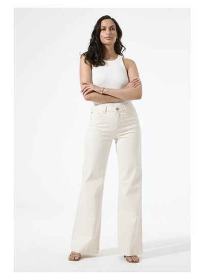 Women Jeans Celia wide Wide fit White