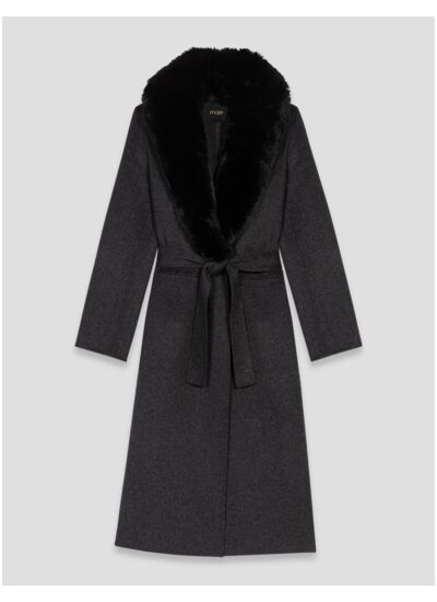 Manteau long en fausse fourrure