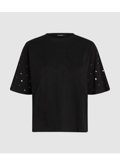 EMBELLISHED SLV BOXY T-SHIRT