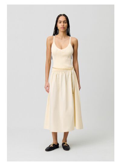 Robe mi-longue buste maille