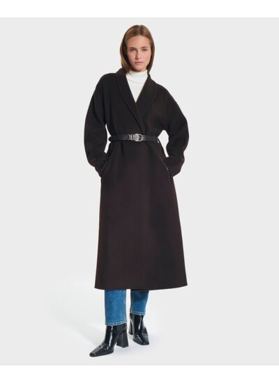 Manteau Minesotan Chocolat en Laine