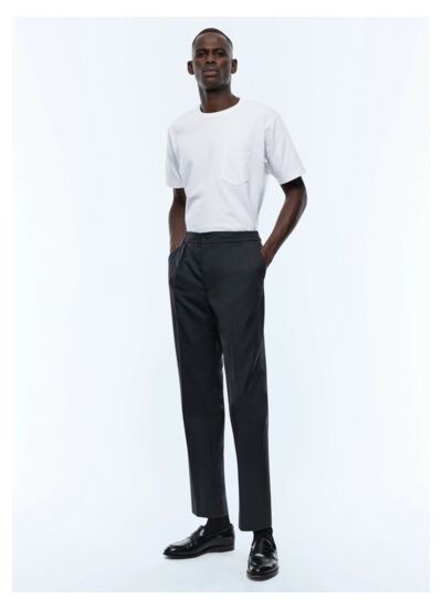 Pantalon élastiqué laine certifiée