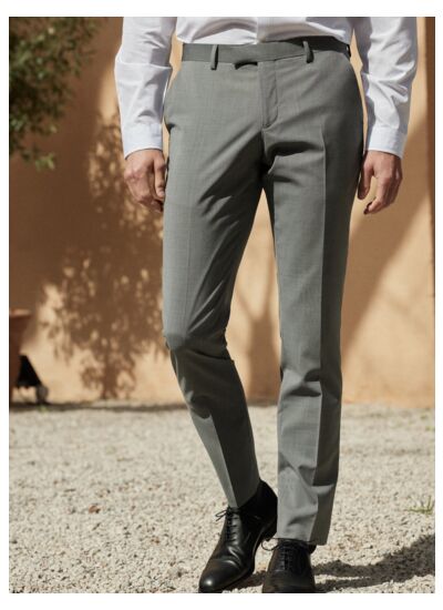 Pantalon de Costume en laine Jones Gris