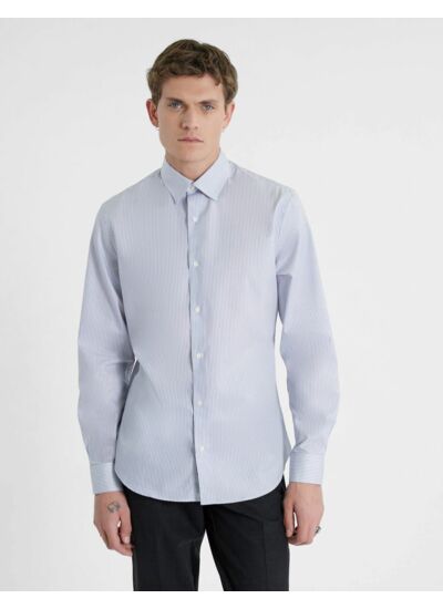 Chemise Ajustée Infroissable rayée marine