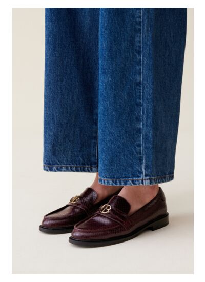 Mocassins effet serpent boucle CP