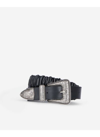 Ceinture En Cuir Avec Boucle Western