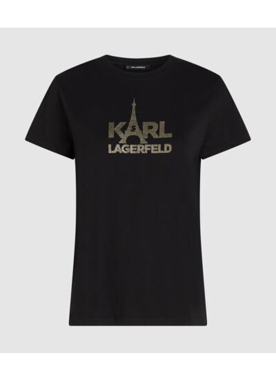 STACK PARIS FOIL PRINT T-SHIRT