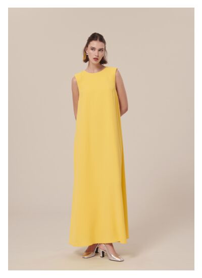 Robe Roxy-Jaune en Polyester
