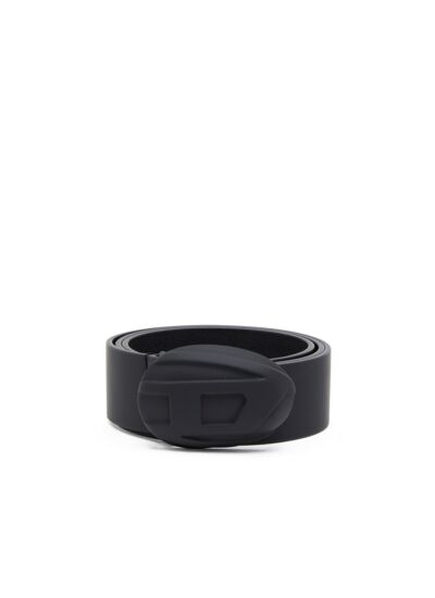 Ceinture en cuir avec boucle Oval D rigide