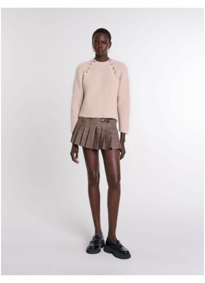 Pull côtelé en laine