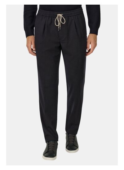 Pantalon en Laine avec Cordon de Serrage