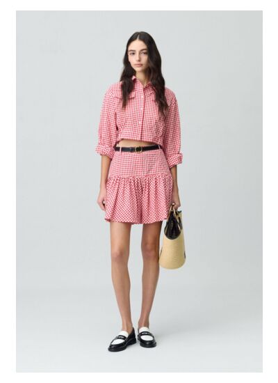 Jupe courte carreaux vichy