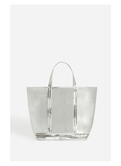 Cabas M En Cuir Lisse Porté Main ou Bandoulière