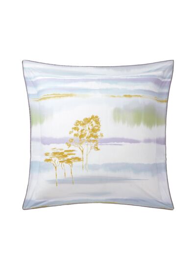 Yves Delorme - Taie d'oreiller en batiste de coton bleu, Horizons