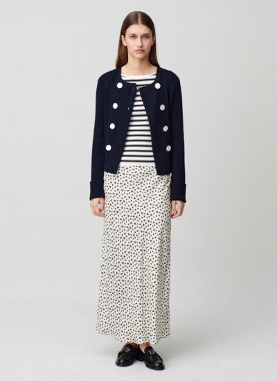 Claudie pierlot Cardigan laine mélangée boutonné