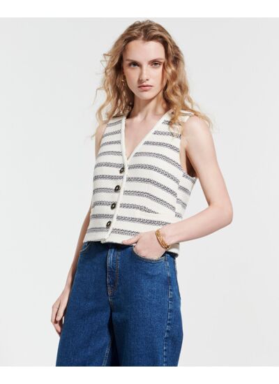 Gilet Georges Rayures en Coton