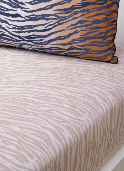 Kenzo - Drap housse en satin beige, K Tora