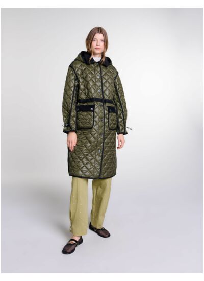 Doudoune matelassée contrastée