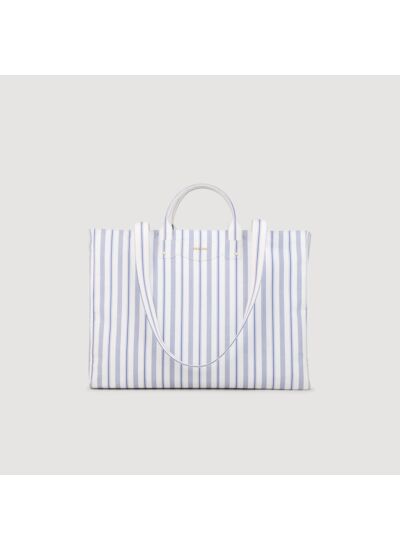Sac cabas en toile à rayures