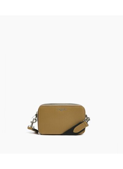 Petite sacoche 2 compartiments Emile en cuir signature T