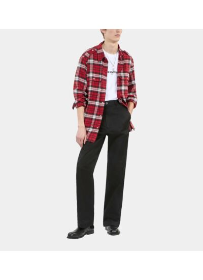 Surchemise À Carreaux Rouges Et Blancs Homme