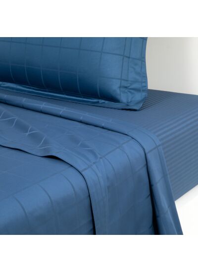 Olivier Desforges - Drap plat en satin de coton gris, Baptiste