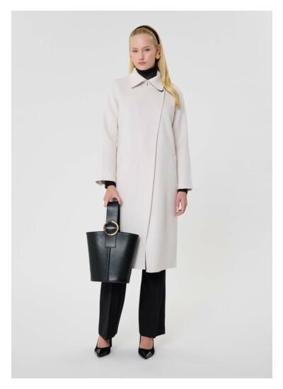 Manteau Mandy-Craie en Laine