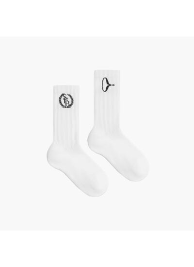 Dimension Stores x Starfobar Chaussettes Blanc