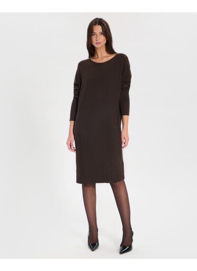 Robe Maille Rendy Chocolat en Polyamide