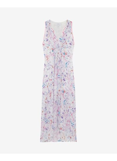 Robe Longue Imprimée Col V Laini