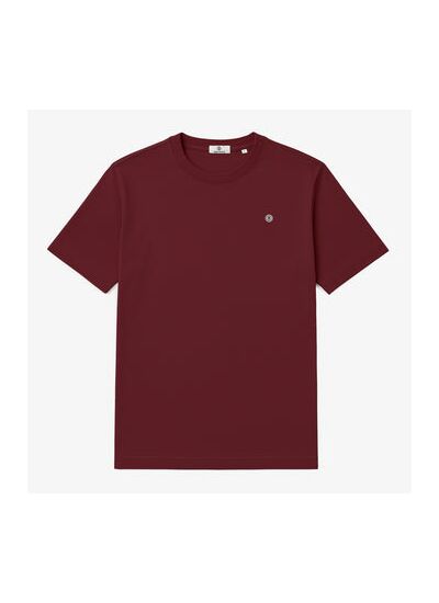 T-shirt manches courtes en coton avec imprimé SB dos rouge merlot