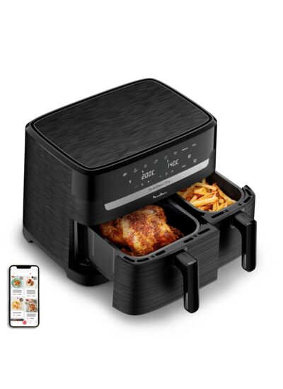 Easy Fry Dual 7 programmes Air Fryer, 8.3 L Deux tiroirs Noir